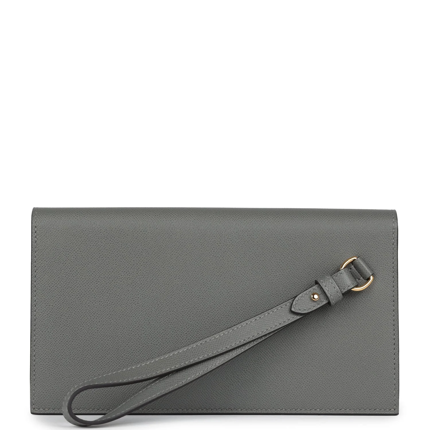 Hermes Kelly Pocket Long Wallet Gris Meyer Madame Gold Hardware - Image 5