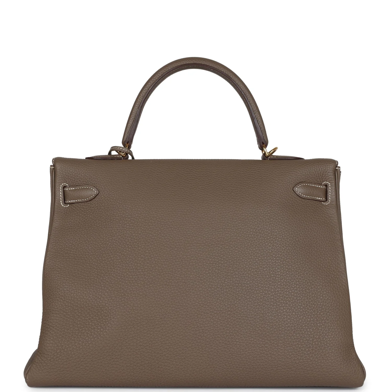 Pre-owned Hermes Kelly Retourne 35 Etoupe Togo Gold Hardware - Image 4